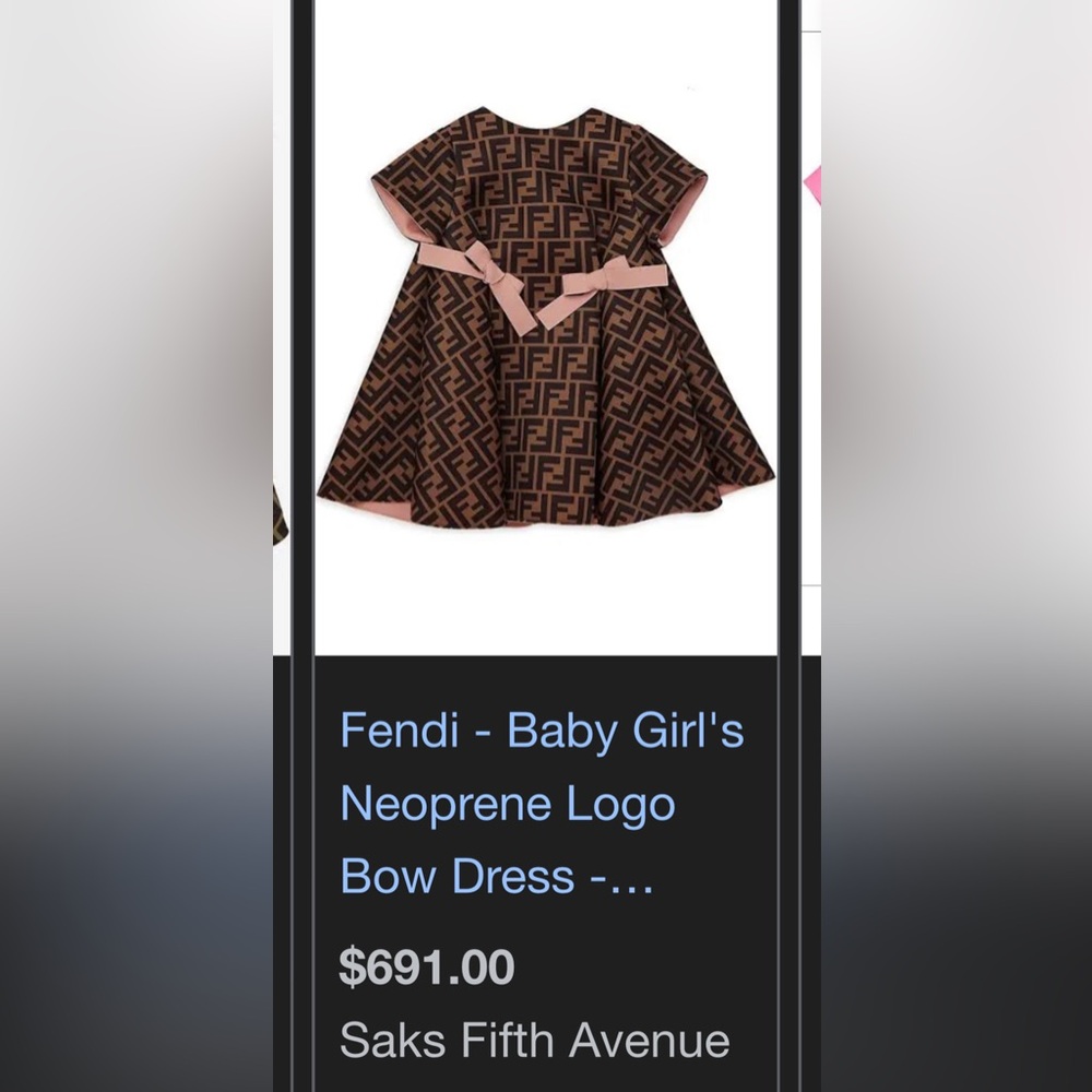 Baby Girl's Neoprene Logo Bow Dress
